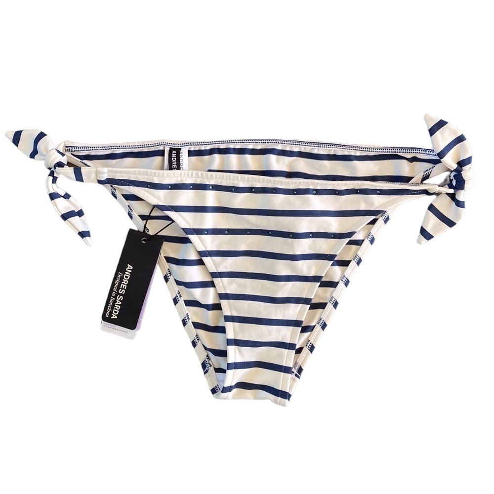 Andres Sarda Barcelona Twiggy Bikini Bottom Nwt Side Tie Striped